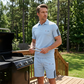 Men's Casual Short-Sleeve Shorts Set