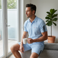 Men's Casual Short-Sleeve Shorts Set