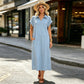 Women's Casual Maxi Dress with Side Split