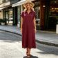 Women's Casual Maxi Dress with Side Split