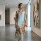 Women's Elegant Retro Print Maxi Dress