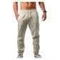 Men's Casual Linen Drawstring Trousers