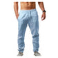 Men's Casual Linen Drawstring Trousers