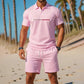 Men's Summer Breathable Shirt and Shorts Set