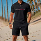 Men's Summer Breathable Shirt and Shorts Set