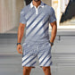 Men's Summer Breathable Shirt and Shorts Set