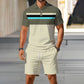 Men's Summer Breathable Shirt and Shorts Set