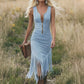 Retro Western Tassel Sleeveless Slim Dress