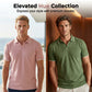 Men's Casual V-Neck T-Shirt Contrast Trim Short Sleeve Summer Top