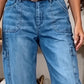 📢50% Off⏰Women's Casual Stretchy Cropped Denim Pants