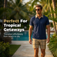 Men's Summer Shirt and Plaid Shorts Set