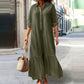 📢📢50% OFF !! ⏰Women's Vintage Lapel Neck Long Dress