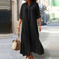 📢📢50% OFF !! ⏰Women's Vintage Lapel Neck Long Dress