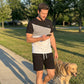 Men Color-Block T-Shirt and Shorts Set