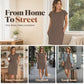 Women's Crew Neck Solid Color Dress