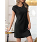Women's Crew Neck Solid Color Dress