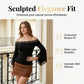 Women’s Chic Black Slim Fit Off-Shoulder Flare Sleeve T-Shirt