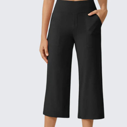 👖50% OFF!✨Women's Casual Wide Leg Cropped Pants – Side Pockets, Breathable, Versatile 🌿