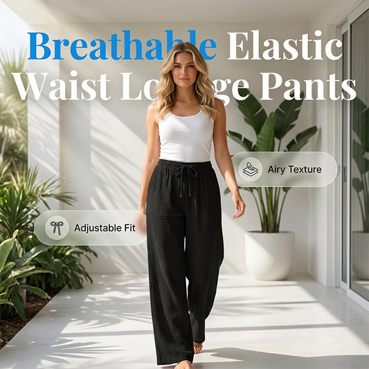 Women’s Elastic Waist Cotton Loungewear Pants