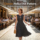 Women’s Summer Plus Size Polka Dot Sleeveless Midi Dress