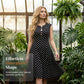 Women’s Summer Plus Size Polka Dot Sleeveless Midi Dress