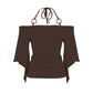 Women's Off-the-Shoulder Halter Neck Top