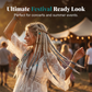 💇‍♀️50% OFF!✨Maillard Style Pre-Braided Hair Extensions – Bohemian Braids, Metallic Accents, Festival Ready 🌸