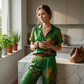 👗50% OFF!✨Women's Casual Short Sleeve Top & Pants Set – Vibrant Print, Side Pockets, Soft Fabric 🌿
