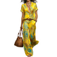 👗50% OFF!✨Women's Casual Short Sleeve Top & Pants Set – Vibrant Print, Side Pockets, Soft Fabric 🌿