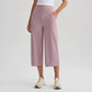 Women's High-Waist Wide-Leg Capri Pants