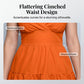 🧡Women V Neck Ruffle Strap Summer Dress A Line Tiered Party Mini Dress