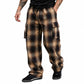 😎New Arrival🩶Men's Retro Plaid Loose Fit Cargo Pants