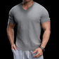 🩶Breathable V-Neck Knit Tee
