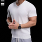 🩶Breathable V-Neck Knit Tee