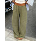 Women's Casual Wide-Leg Drawstring Pants