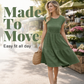 Women's Round Neck Sleeveless Knee-Length Dress