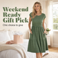 Women's Round Neck Sleeveless Knee-Length Dress