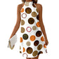 👗50% OFF!✨Flattering Halter A-Line Dress – Polka Dot Print, Sleeveless, Vacation Ready 🌸