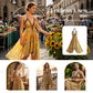 🏵️New Arrival💕Women's Boho Deep V Halter Maxi Dress