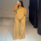 💛Women’s Striped 2-Piece Set Top & Wide Leg Pants