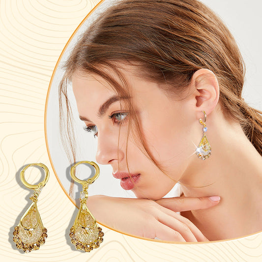 Women's Gold-Plated Teardrop Earrings
