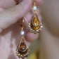 Women's Gold-Plated Teardrop Earrings