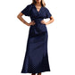 Women's V-Neck Polka Dot Maxi Dress