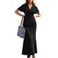 Women's V-Neck Polka Dot Maxi Dress