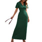 Women's V-Neck Polka Dot Maxi Dress