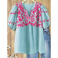Embroidered Breezy Blouse
