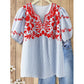 Embroidered Breezy Blouse