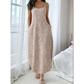 Women's Leopard Print Spaghetti Strap Maxi Dress