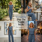 Women's Sleeveless Top and Wide-Leg Pants Set
