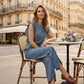 Women's Sleeveless Top and Wide-Leg Pants Set